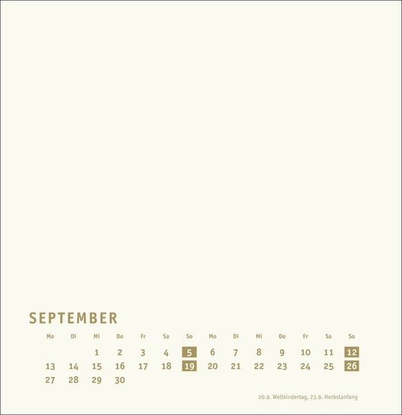 Produktbild: Premium-Bastelkalender gold gro&szlig; 2027