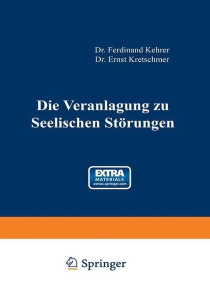 Produktbild: Die Veranlagung zu seelischen St&ouml;rungen