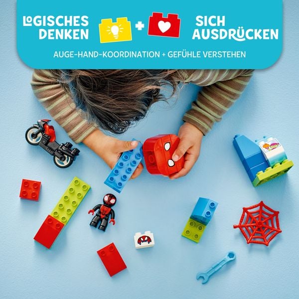 LEGO DUPLO Marvel Spins Motorrad-Abenteuer, Spielzeug mit Rädern 10424