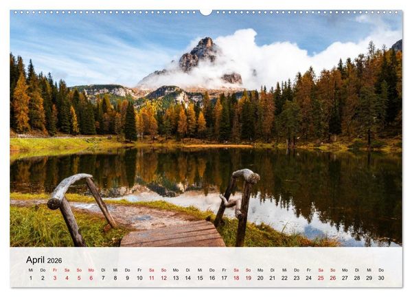 Produktbild: Die Dolomiten - Faszination Berge (hochwertiger Premium Wandkalender 2026 DIN A2 quer), Kunstdruck in Hochglanz