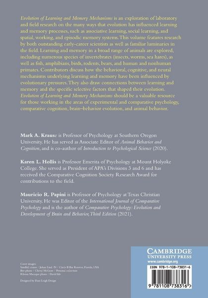 Produktbild: Evolution of Learning and Memory Mechanisms