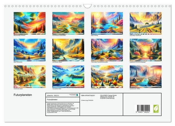 Produktbild: Futurplaneten (Wandkalender 2026 DIN A3 quer), CALVENDO Monatskalender
