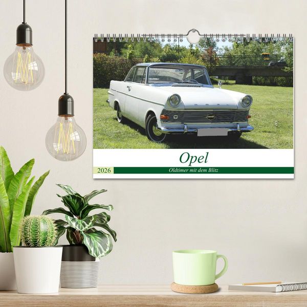 Produktbild: Opel Oldtimer mit dem Blitz (Wandkalender 2026 DIN A4 quer), CALVENDO Monatskalender