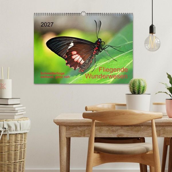 Produktbild: Fliegende Wunderwesen. Schmetterlinge weltweit, ganz nah (Wandkalender 2027 DIN A3 quer), CALVENDO Monatskalender