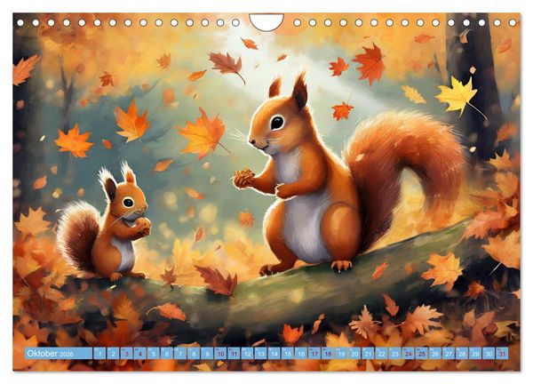 Produktbild: Der Eichh&ouml;rnchen-Kalender (Wandkalender 2026 DIN A4 quer), CALVENDO Monatskalender