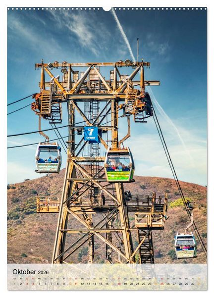 Produktbild: Nervenkitzel Seilbahn (hochwertiger Premium Wandkalender 2026 DIN A2 hoch), Kunstdruck in Hochglanz