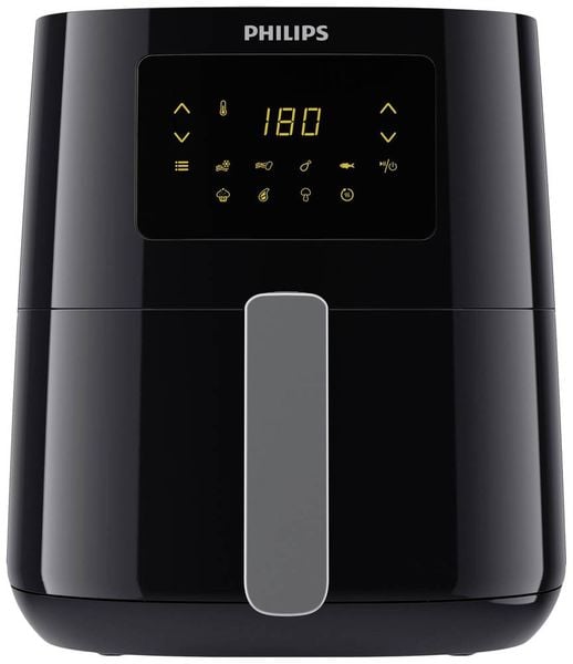 Philips Home HD9252/70 Heißluft-Fritteuse 4.1 l 1400 W Heißluft-Funktion, Grillfunktion, mit Display Schwarz, Silber