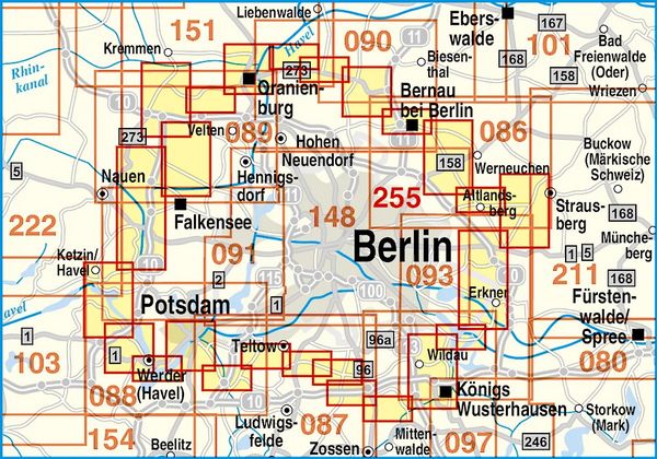 Produktbild: Radwander- und Wanderkarte Radring Rund um Berlin
