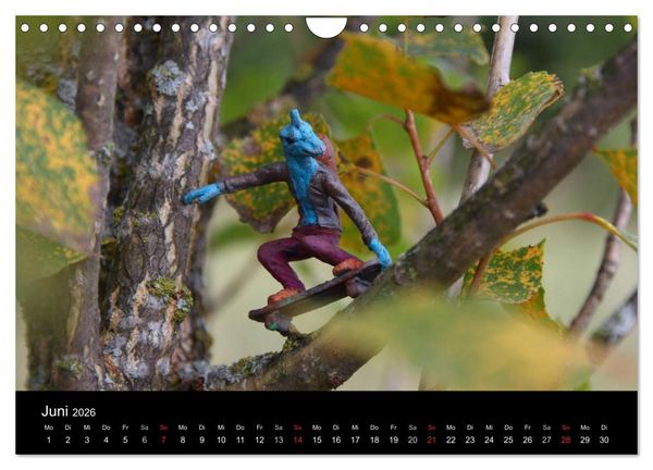 Produktbild: Micro Dino Skaters 2026 (Wandkalender 2026 DIN A4 quer), CALVENDO Monatskalender