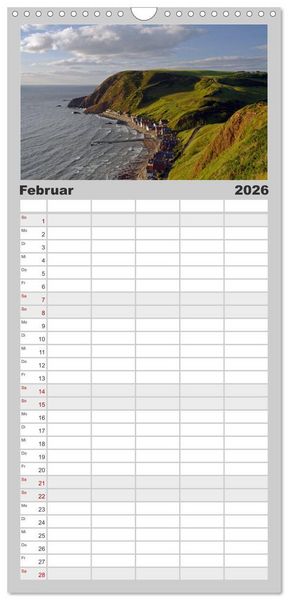 Produktbild: Familienplaner 2026 - Schottland mit 5 Spalten (Wandkalender, 21 x 45 cm) CALVENDO