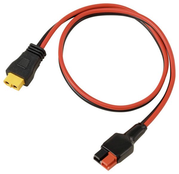 Produktbild: TRU COMPONENTS 30A Akkuanschluss an XT60-Kabel 0,5m TC-13619312 Schwarz, Rot Inhalt: 1St.