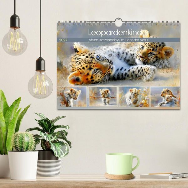 Produktbild: Leopardenkinder. Afrikas Katzenbabys im Licht der Natur (Wandkalender 2027 DIN A4 quer), CALVENDO Monatskalender