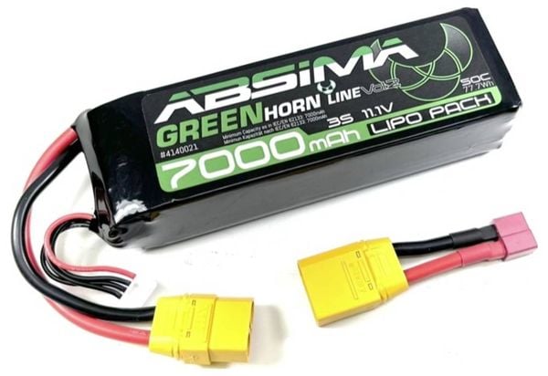 Produktbild: Absima Modellbau-Akkupack (LiPo) 11.1V 7000 mAh Zellen-Zahl: 3 50 C Stick XT90
