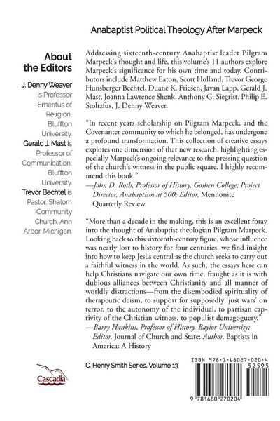 Produktbild: Anabaptist Political Theology After Marpeck
