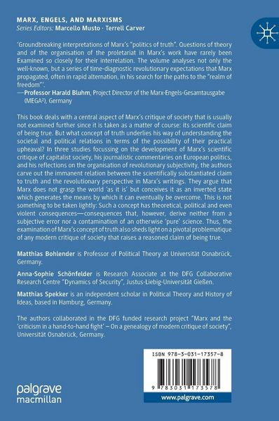 Produktbild: Truth and Revolution in Marx's Critique of Society