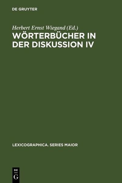 Produktbild: W&ouml;rterb&uuml;cher in der Diskussion IV