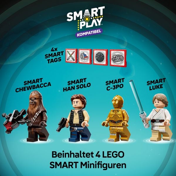 Produktbild: LEGO Star Wars 75426 SMART Play: Millennium Falke Modell, Spielzeug ab 9