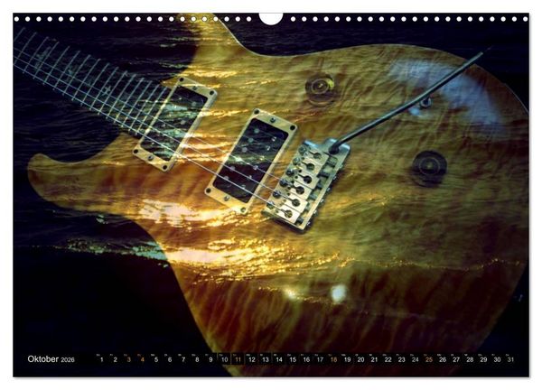 Produktbild: Mystische Gitarren (Wandkalender 2026 DIN A3 quer), CALVENDO Monatskalender