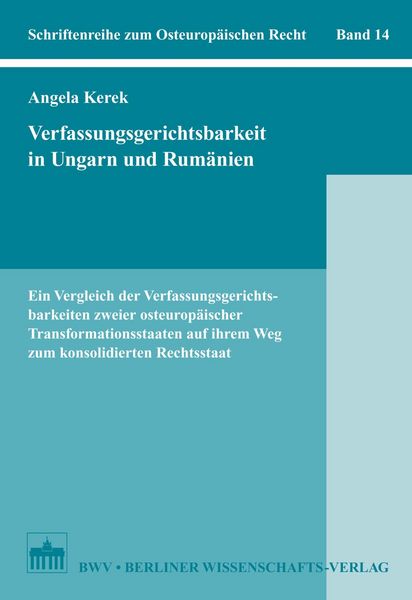 Produktbild: Verfassungsgerichtsbarkeit in Ungarn und Rum&auml;nien