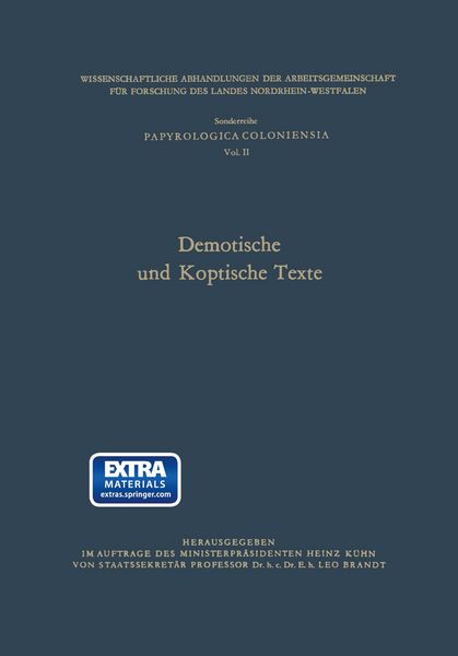 Produktbild: Demotische und Koptische Texte