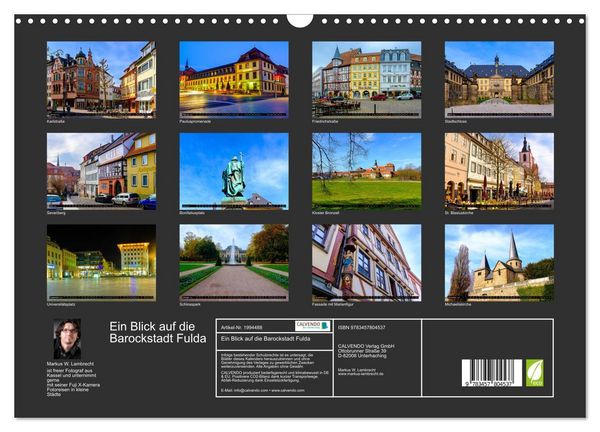 Produktbild: Ein Blick auf die Barockstadt Fulda (Wandkalender 2026 DIN A3 quer), CALVENDO Monatskalender