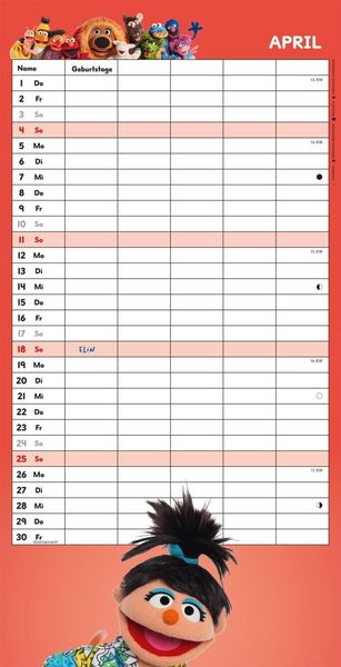 Produktbild: Sesamstra&szlig;e Familienkalender 2027