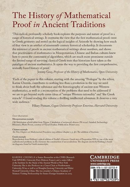Produktbild: The History of Mathematical Proof in Ancient Traditions