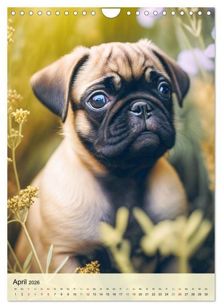 Produktbild: Kleine Hunde. S&uuml;&szlig; und niedlich. Die beliebtesten Hunderassen (Wandkalender 2026 DIN A4 hoch), CALVENDO Monatskalender