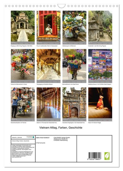 Produktbild: Vietnam Alltag, Farben, Geschichte (Wandkalender 2026 DIN A3 hoch), CALVENDO Monatskalender