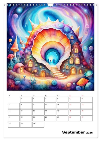Produktbild: Zauberhafte Muschelh&auml;user (Wandkalender 2026 DIN A3 hoch), CALVENDO Monatskalender