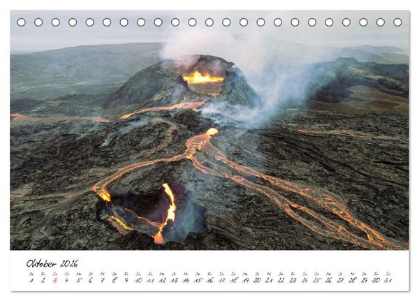 Produktbild: Das Vulkanische Erbe von Island (Tischkalender 2026 DIN A5 quer), CALVENDO Monatskalender
