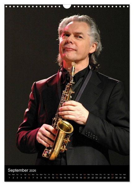 Produktbild: Jazz Saxophonists 2026 (Wall Calendar 2026 DIN A3 portrait), CALVENDO 12 Month Wall Calendar
