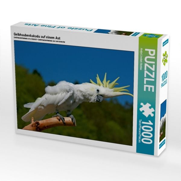 Gelbhaubenkakadu auf einem Ast (Puzzle)