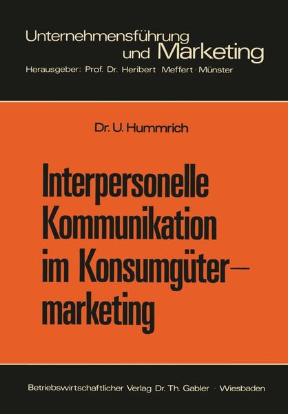 Produktbild: Interpersonelle Kommunikation im Konsumg&uuml;termarketing