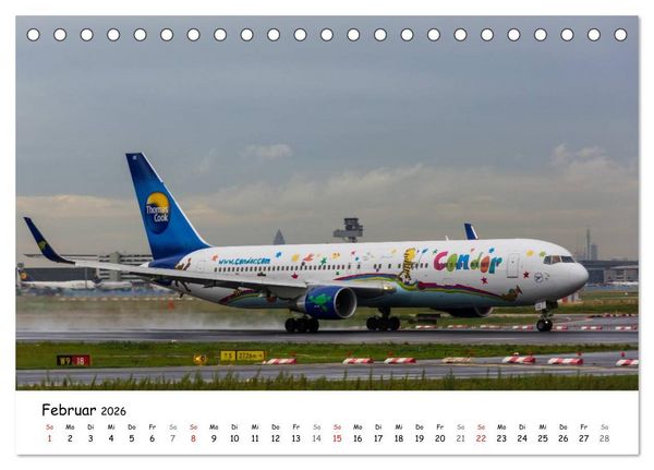 Produktbild: Airliners in Frankfurt (Tischkalender 2026 DIN A5 quer), CALVENDO Monatskalender