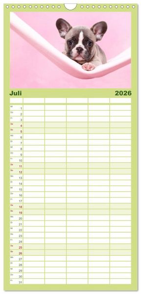 Produktbild: Familienplaner 2026 - Der Bully - Kalender Familienplaner hoch mit 5 Spalten (Wandkalender, 21 x 45 cm) CALVENDO