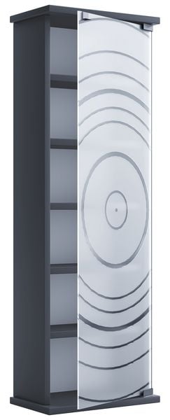 Produktbild: Holz CD DVD Stand Regal Schrank Glast&uuml;r Tilano M
