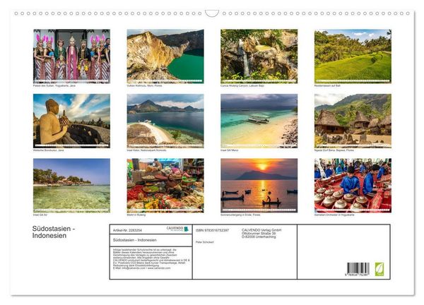 Produktbild: S&uuml;dostasien - Indonesien (Wandkalender 2027 DIN A2 quer), CALVENDO Monatskalender