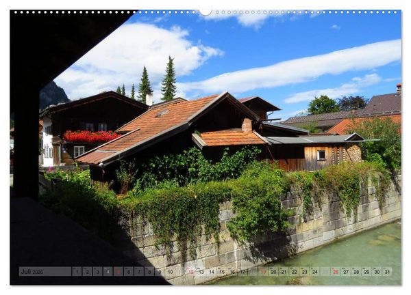 Produktbild: Malerisches Garmisch Partenkirchen - Aquarelle und Fotografien (Wandkalender 2026 DIN A2 quer), CALVENDO Monatskalender