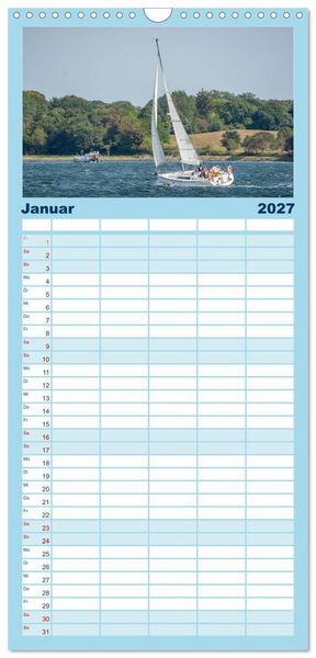 Produktbild: Familienplaner 2027 - Segelboote - Eleganz in Vollendung mit 5 Spalten (Wandkalender, 21 x 45 cm) CALVENDO
