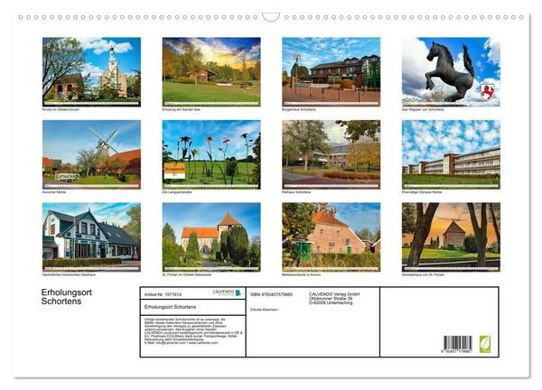 Produktbild: Erholungsort Schortens (Wandkalender 2026 DIN A2 quer), CALVENDO Monatskalender