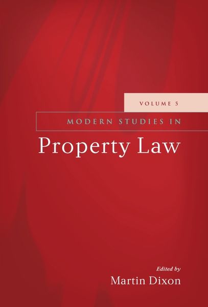 Produktbild: Modern Studies in Property Law - Volume 5