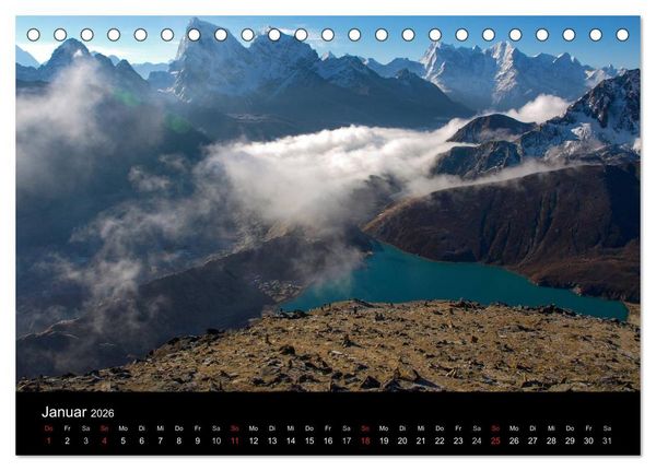 Produktbild: Majest&auml;tische Bergwelten - Der Everest Trek (Tischkalender 2026 DIN A5 quer), CALVENDO Monatskalender