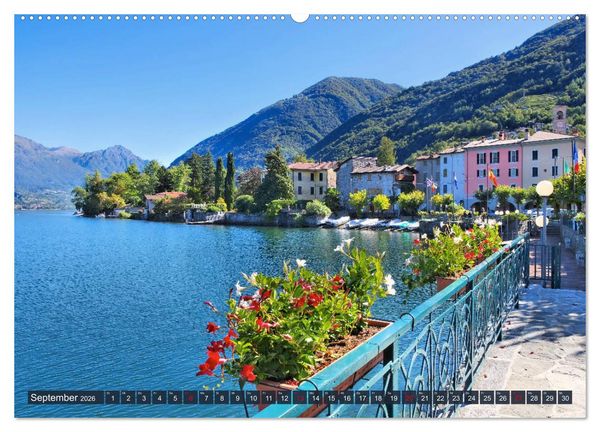 Produktbild: Luganer See - Zwischen Schweizer und Italienischen Alpen (Wandkalender 2026 DIN A2 quer), CALVENDO Monatskalender
