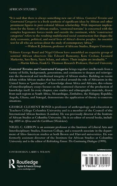 Produktbild: Contested Terrains And Constructed Categories