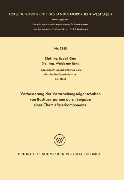 Produktbild: Verbesserung der Verarbeitungseigenschaften von Bastfasergarnen durch Beigabe einer Chemiefaserkomponente