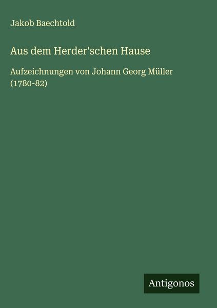 Produktbild: Aus dem Herder'schen Hause