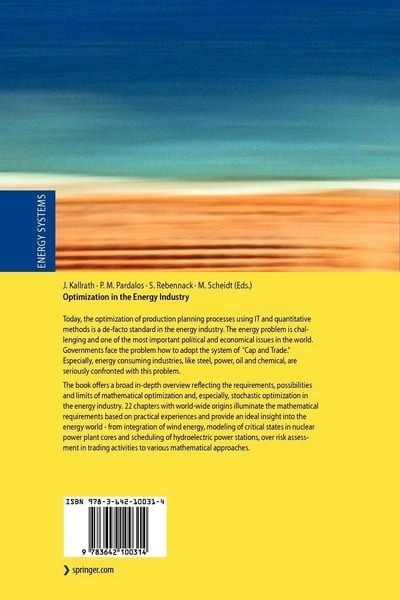 Produktbild: Optimization in the Energy Industry