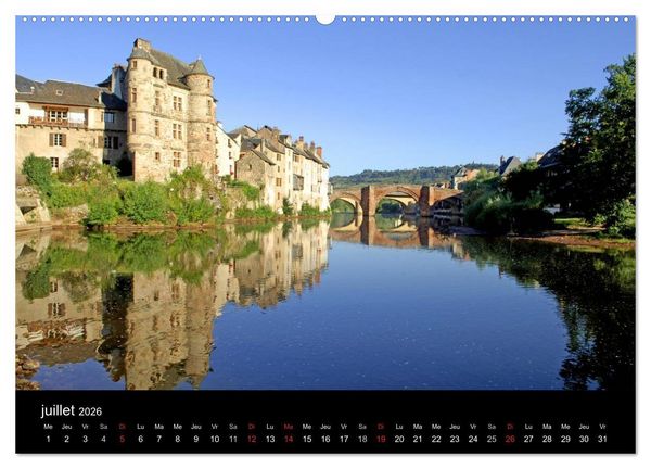 Produktbild: Couleurs Aveyron (Calendrier mural 2026 DIN A2 vertical) calendrier de bureau