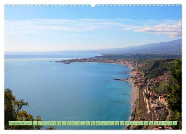 Produktbild: Taormina, die Stadt mit Blick auf den &Auml;tna (hochwertiger Premium Wandkalender 2026 DIN A2 quer), Kunstdruck in Hochglanz